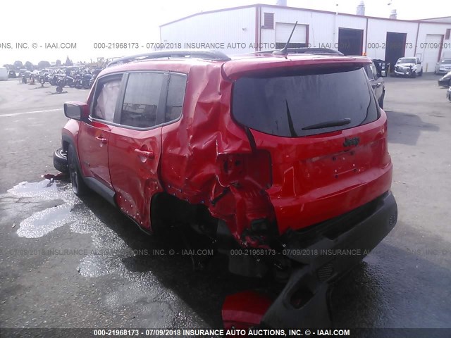 ZACCJABB1HPE64922 - 2017 JEEP RENEGADE LATITUDE RED photo 3