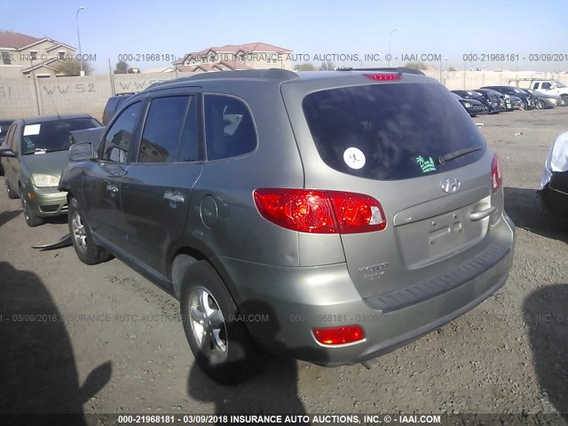 5NMSG13D18H181923 - 2008 HYUNDAI SANTA FE GLS GRAY photo 3