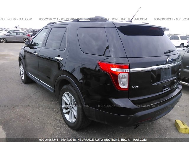 1FMHK7D98CGA04478 - 2012 FORD EXPLORER XLT BLACK photo 3