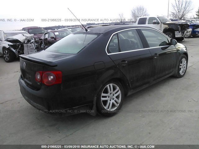 3VWEF71K97M143594 - 2007 VOLKSWAGEN JETTA WOLFSBURG 黑色 照片 4
