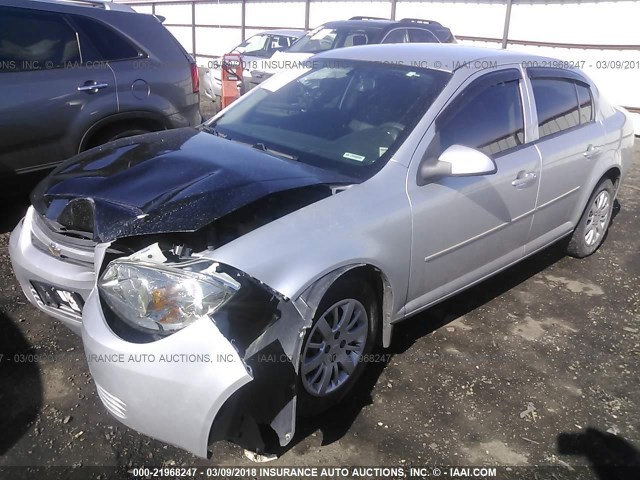 1G1AD5F58A7148259 - 2010 CHEVROLET COBALT 1LT SILVER photo 2