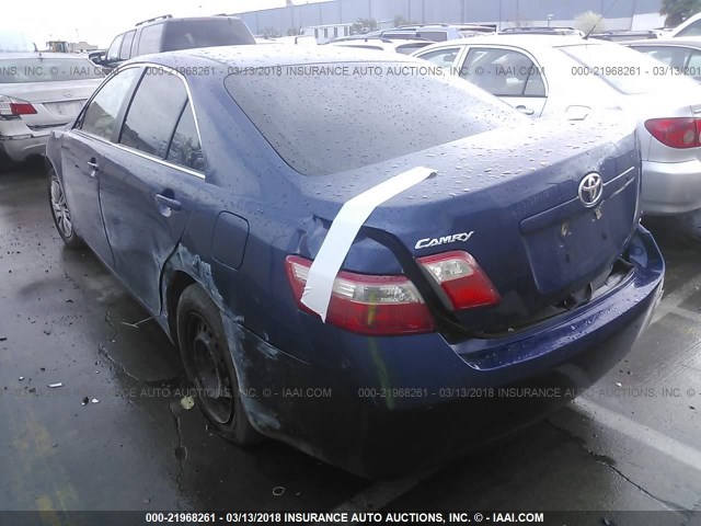 4T1BE46K17U140390 - 2007 TOYOTA CAMRY NEW GENERAT CE/LE/XLE/SE BLUE photo 3