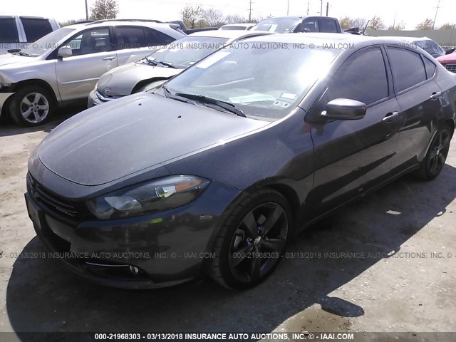 1C3CDFEB9ED834805 - 2014 DODGE DART GT GRAY photo 2