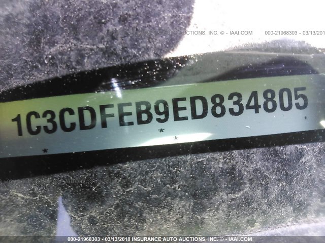 1C3CDFEB9ED834805 - 2014 DODGE DART GT GRAY photo 9