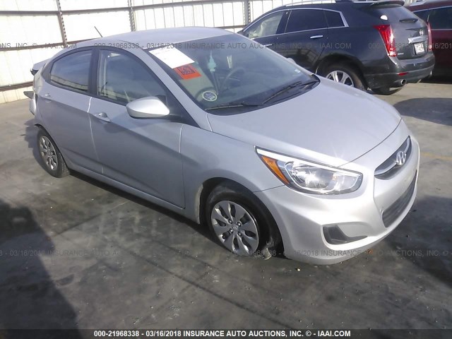 KMHCT4AE9GU061142 - 2016 HYUNDAI ACCENT SE SILVER photo 1