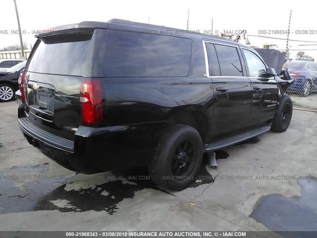 1GNSCJKC0FR180671 - 2015 CHEVROLET SUBURBAN C1500 LT BLACK photo 4