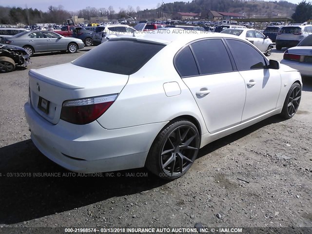 WBANV93528CZ64058 - 2008 BMW 535 XI WHITE photo 4