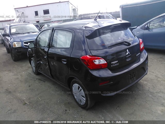 ML32A3HJ7HH001506 - 2017 MITSUBISHI MIRAGE ES BLACK photo 3