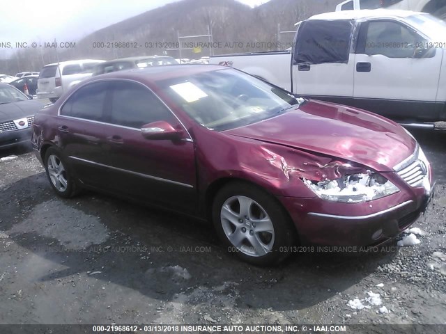JH4KB16595C002197 - 2005 ACURA RL წითელი ფოტო 1