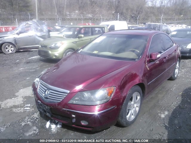 JH4KB16595C002197 - 2005 ACURA RL წითელი ფოტო 6