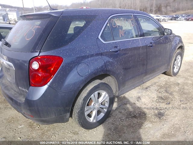 2GNALBEK4D6360524 - 2013 CHEVROLET EQUINOX LS BLUE photo 4