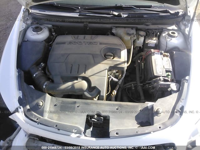 1G1ZA5E04AF314543 - 2010 CHEVROLET MALIBU LS თეთრი ფოტო 10