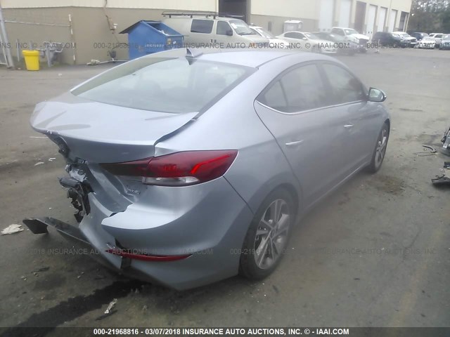 5NPD84LF1HH187846 - 2017 HYUNDAI ELANTRA SE/VALUE/LIMITED SILVER photo 4