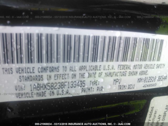 1A8HX58238F133435 - 2008 CHRYSLER ASPEN LIMITED BLACK photo 9