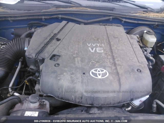 5TELU42N97Z366759 - 2007 TOYOTA TACOMA DOUBLE CAB 蓝色 照片 10