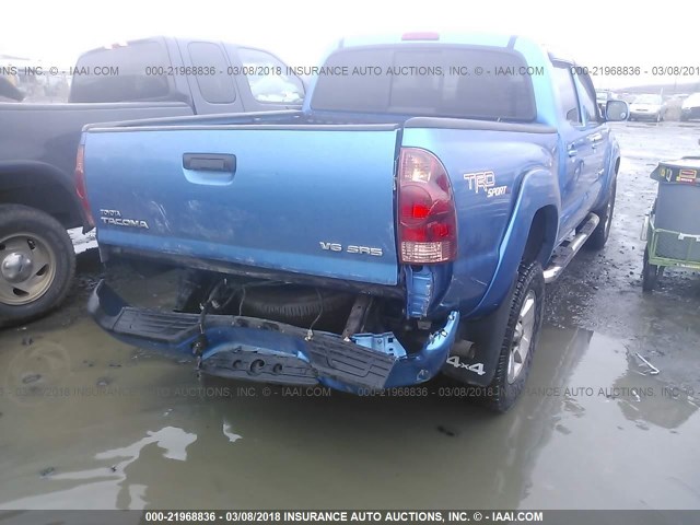 5TELU42N97Z366759 - 2007 TOYOTA TACOMA DOUBLE CAB BLUE photo 4