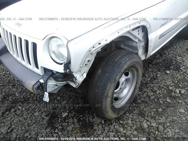 1J4GL48K22W232631 - 2002 JEEP LIBERTY SPORT WHITE photo 6