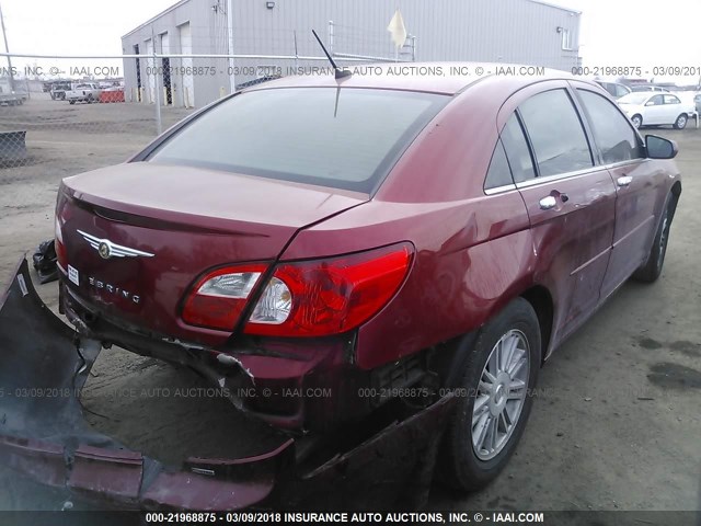 1C3LC66JX8N162695 - 2008 CHRYSLER SEBRING LIMITED RED photo 4