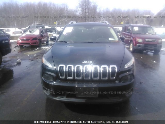 1C4PJMCS1FW725791 - 2015 JEEP CHEROKEE LATITUDE BLACK photo 6