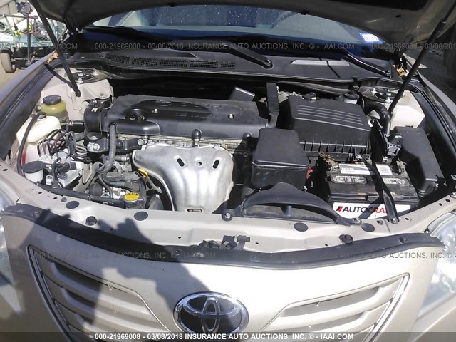 4T1BE46K87U648730 - 2007 TOYOTA CAMRY NEW GENERAT CE/LE/XLE/SE GOLD photo 10