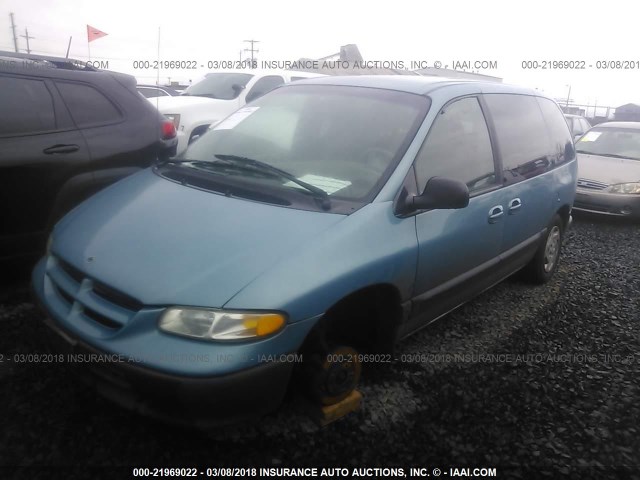 2B4GP45G9XR312175 - 1999 DODGE CARAVAN SE/SPORT TEAL photo 2