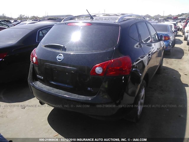 JN8AS58T39W322012 - 2009 NISSAN ROGUE S/SL BLACK photo 4