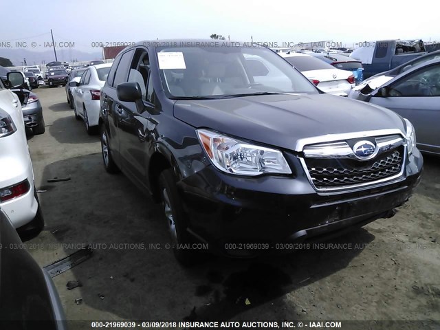 JF2SJAAC7EH526897 - 2014 SUBARU FORESTER 2.5I GRAY photo 1