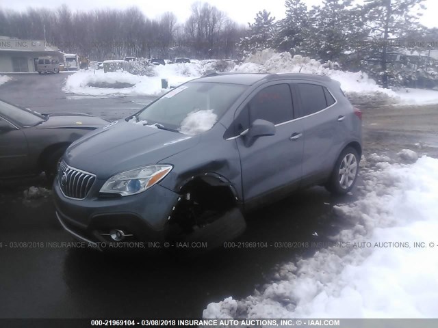 KL4CJBSB8DB093181 - 2013 BUICK ENCORE CONVENIENCE GRAY photo 2