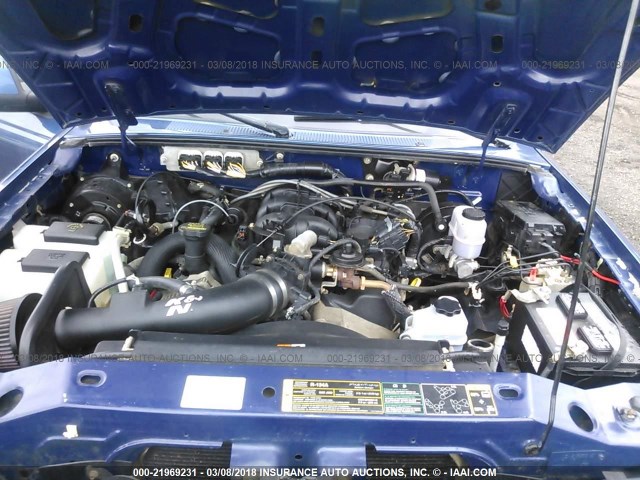 1FTZR45E89PA38444 - 2009 FORD RANGER SUPER CAB BLUE photo 10