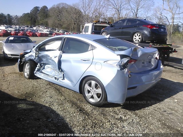 KMHDH4AE6DU494158 - 2013 HYUNDAI ELANTRA GLS/LIMITED BLUE photo 3