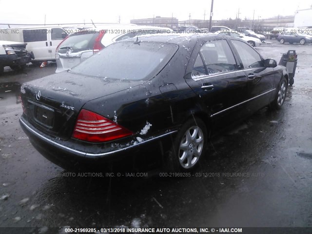 WDBNG84J94A431129 - 2004 MERCEDES-BENZ S 500 4MATIC BLACK photo 4