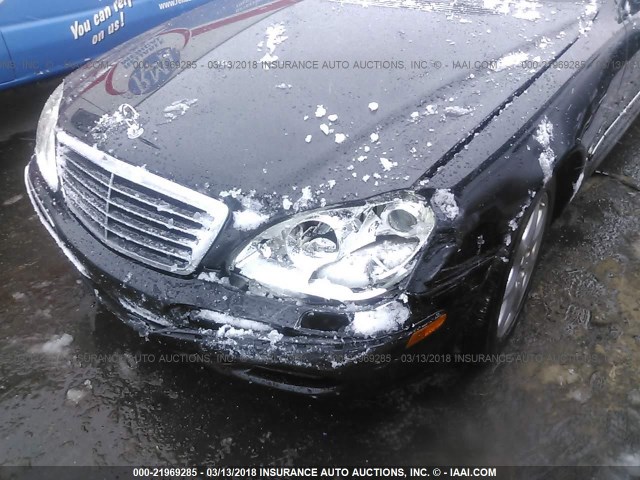 WDBNG84J94A431129 - 2004 MERCEDES-BENZ S 500 4MATIC BLACK photo 6