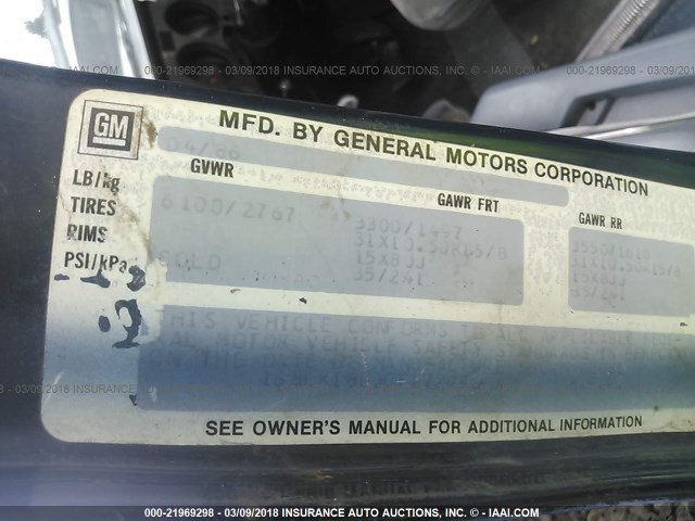 1G8EK18L3GF172786 - 1986 CHEVROLET BLAZER K10 ლურჯი ფოტო 9