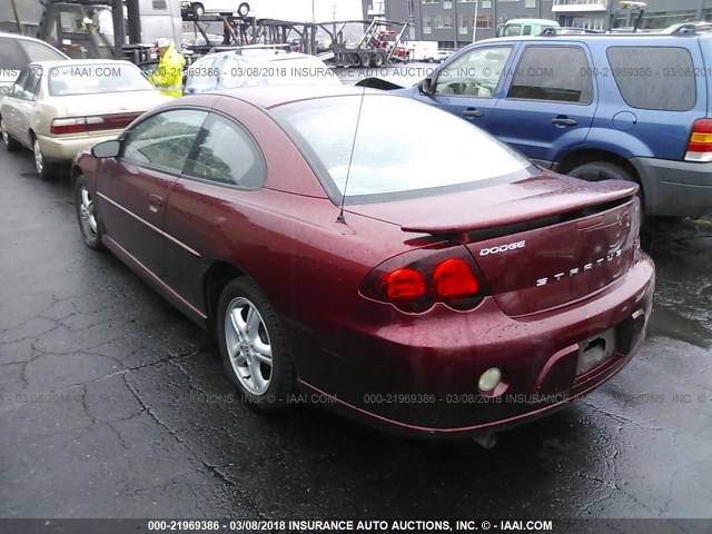 4B3AG42G13E185166 - 2003 DODGE STRATUS SE BURGUNDY photo 3