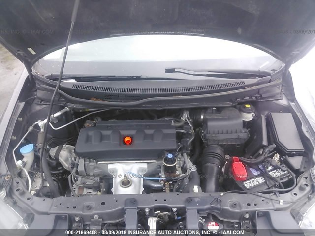 2HGFB2F91CH596131 - 2012 HONDA CIVIC EXL GRAY photo 10