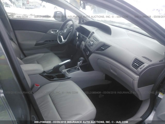 2HGFB2F91CH596131 - 2012 HONDA CIVIC EXL GRAY photo 5