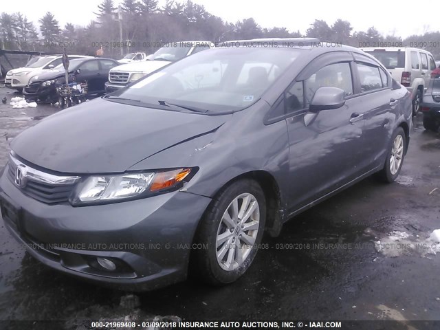 2HGFB2F91CH596131 - 2012 HONDA CIVIC EXL GRAY photo 6