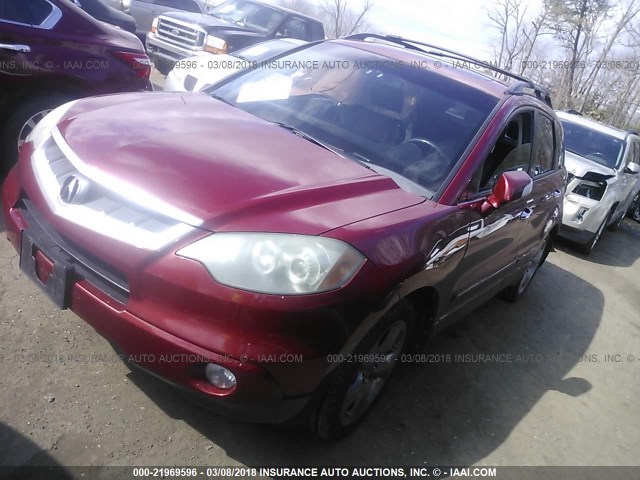 5J8TB18277A012039 - 2007 ACURA RDX RED photo 2