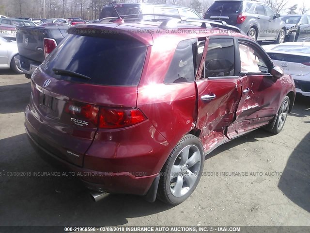 5J8TB18277A012039 - 2007 ACURA RDX RED photo 4