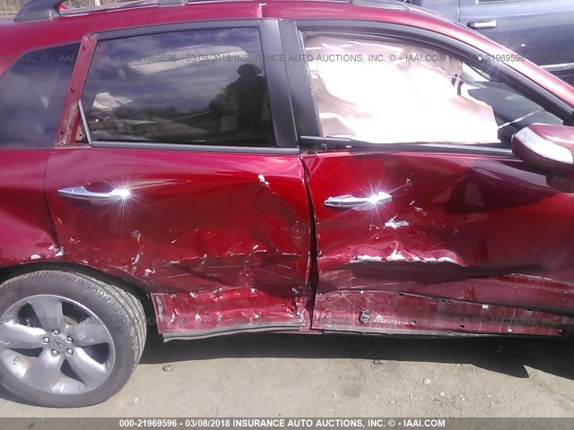 5J8TB18277A012039 - 2007 ACURA RDX RED photo 6