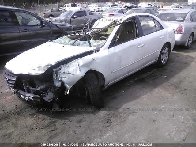 5NPET46C19H533917 - 2009 HYUNDAI SONATA GLS WHITE photo 2