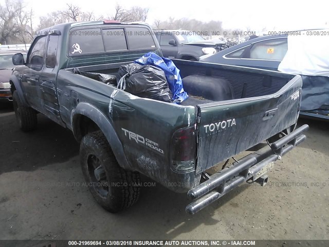 5TEWN72N53Z262971 - 2003 TOYOTA TACOMA XTRACAB GREEN photo 3