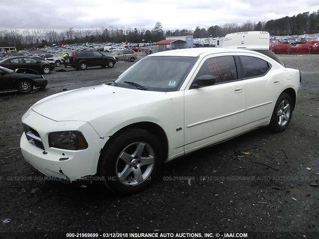 2B3CA3CV9AH100535 - 2010 DODGE CHARGER SXT WHITE photo 2