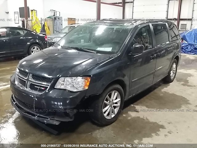 2C4RDGCG5DR795071 - 2013 DODGE GRAND CARAVAN SXT Dark Blue photo 2