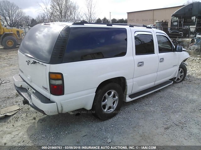 1GKFK66U65J130534 - 2005 GMC YUKON XL DENALI WHITE photo 4