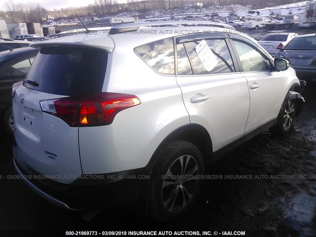 JTMDFREV0FD135067 - 2015 TOYOTA RAV4 LIMITED WHITE photo 4