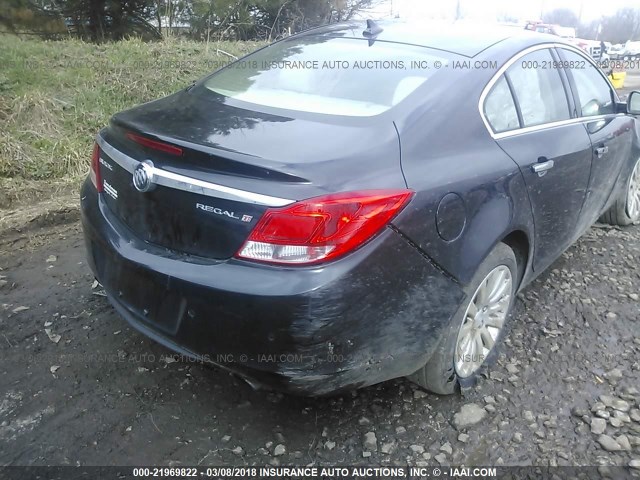 2G4GS5EV6C9146841 - 2012 BUICK REGAL PREMIUM BLACK photo 4