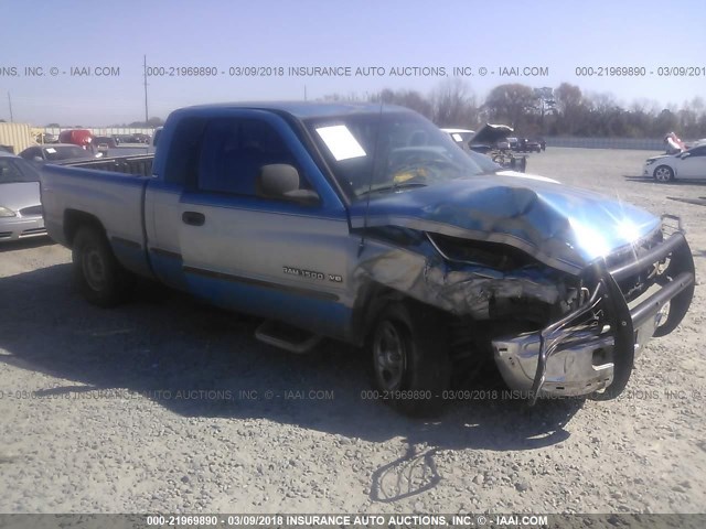 3B7HC13Y1WG191921 - 1998 DODGE RAM 1500 BLUE photo 1