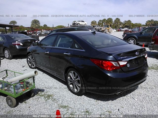 5NPEC4ABXDH582170 - 2013 HYUNDAI SONATA SE/LIMITED Dark Blue photo 3