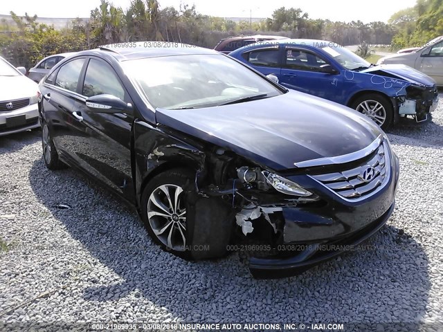 5NPEC4ABXDH582170 - 2013 HYUNDAI SONATA SE/LIMITED Dark Blue photo 6